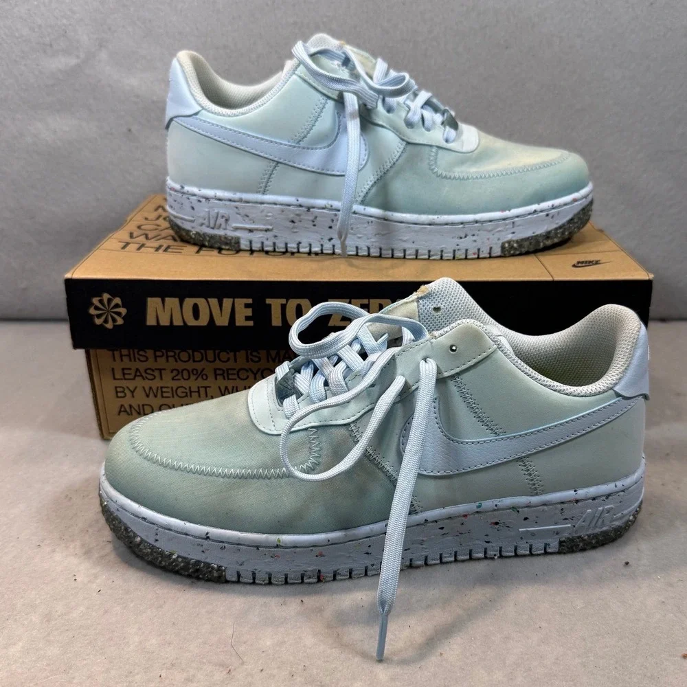 Nike Air Force 1 Crater Chambray Blue CT1986-400 Mens 8 Womens 9.5 Sneakers